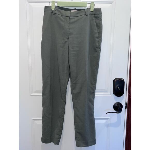 H&M Women’s Flat Front Dress Pants Gray Green Size 6 EUC - Picture 2 of 10
